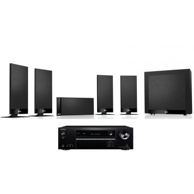 Домашний кинотеатр 5.1 KEF T101 BLACK + AV-ресивер Onkyo TX-SR393 black